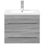 Mueble de baño con lavabo integrado gris Sonoma de vidaXL, Tocadores de baño - Ref: Foro24-3278774, Precio: 203,03 €, Descuen...