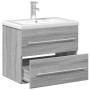 Mueble de baño con lavabo integrado gris Sonoma de vidaXL, Tocadores de baño - Ref: Foro24-3278774, Precio: 203,03 €, Descuen...