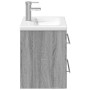 Mueble de baño con lavabo integrado gris Sonoma de vidaXL, Tocadores de baño - Ref: Foro24-3278774, Precio: 203,03 €, Descuen...