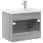 Mueble de baño con lavabo integrado gris Sonoma de vidaXL, Tocadores de baño - Ref: Foro24-3278774, Precio: 203,03 €, Descuen...