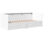 Lounger with white engineered wood drawers 90x200 cm by vidaXL, Beds and slatted bases - Ref: Foro24-3280846, Price: 237,62 €...