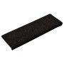 Stair tread carpets 15 units black 65x21x4 cm by vidaXL, Stair mats - Ref: Foro24-134576, Price: 88,03 €, Discount: %