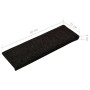 Alfombras de peldaños de escalera 15 uds negro 65x21x4 cm de vidaXL, Alfombrillas para escalones - Ref: Foro24-134576, Precio...