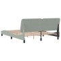 Estructura de cama con cabecero terciopelo gris claro 160x200cm de vidaXL, Camas y somieres - Ref: Foro24-3207929, Precio: 21...