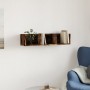 Smoked oak engineered wood wall furniture 75x18x16.5 cm by vidaXL, Shelves and shelves - Ref: Foro24-840437, Price: 23,12 €, ...