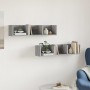 Wall furniture 2 units Sonoma gray engineered wood 75x18x16.5 cm by vidaXL, Shelves and shelves - Ref: Foro24-840440, Price: ...