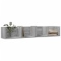 Wall furniture 2 pcs gray Sonoma wood 99x18x16.5 cm by vidaXL, Shelves and shelves - Ref: Foro24-840454, Price: 41,96 €, Disc...