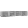 Wall furniture 2 pcs gray Sonoma wood 99x18x16.5 cm by vidaXL, Shelves and shelves - Ref: Foro24-840454, Price: 41,96 €, Disc...