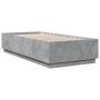 Estructura de cama madera de ingeniería gris hormigón 90x200cm de vidaXL, Camas y somieres - Ref: Foro24-3209726, Precio: 118...