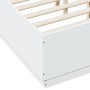 White engineered wood bed frame 140x190 cm by vidaXL, Beds and slatted bases - Ref: Foro24-3209730, Price: 146,23 €, Discount: %