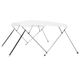 Toldo Bimini de 4 arcos blanco 243x180x137 cm de vidaXL, Cubiertas para almacenamiento de barcas - Ref: Foro24-92367, Precio:...