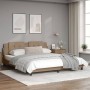 Bed frame with LED light cappuccino PE leather 180x200 cm by vidaXL, Beds and slatted bases - Ref: Foro24-3214128, Price: 227...