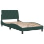 Estructura cama con cabecero terciopelo verde oscuro 100x200 cm de vidaXL, Camas y somieres - Ref: Foro24-3207908, Precio: 15...