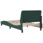 Estructura cama con cabecero terciopelo verde oscuro 100x200 cm de vidaXL, Camas y somieres - Ref: Foro24-3207908, Precio: 15...