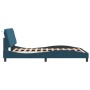 Bed frame with blue velvet headboard 120x200 cm by vidaXL, Beds and slatted bases - Ref: Foro24-3207915, Price: 211,60 €, Dis...