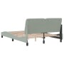 Estructura de cama con cabecero terciopelo gris claro 140x190cm de vidaXL, Camas y somieres - Ref: Foro24-3207917, Precio: 19...