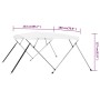 Toldo Bimini de 4 arcos blanco 243x180x137 cm de vidaXL, Cubiertas para almacenamiento de barcas - Ref: Foro24-92367, Precio:...