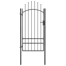 Black steel garden gate 1x2.5 m by vidaXL, garden gates - Ref: Foro24-146321, Price: 200,99 €, Discount: %