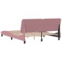 Pink velvet bed frame with headboard 160x200 cm by vidaXL, Beds and slatted bases - Ref: Foro24-3207934, Price: 266,41 €, Dis...