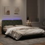 Light gray velvet bed frame with LED lights 120x200 cm by vidaXL, Beds and slatted bases - Ref: Foro24-3213843, Price: 203,74...