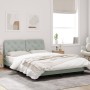 Light gray velvet bed frame with LED lights 120x200 cm by vidaXL, Beds and slatted bases - Ref: Foro24-3213843, Price: 203,74...