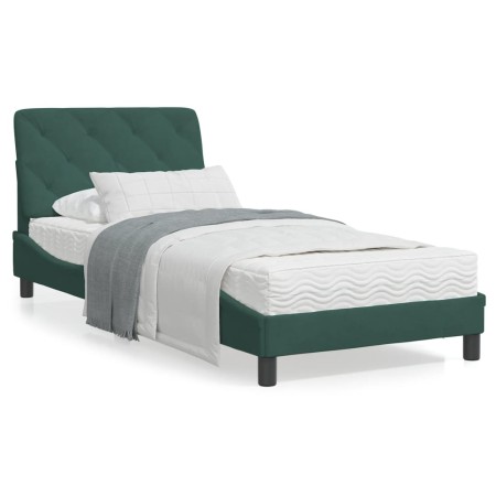 Dark green velvet bed frame with LED lights 90x200 cm by vidaXL, Beds and slatted bases - Ref: Foro24-3213834, Price: 178,99 ...