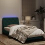 Estructura cama con luces LED terciopelo verde oscuro 90x200 cm de vidaXL, Camas y somieres - Ref: Foro24-3213834, Precio: 17...