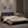 Estructura cama con luces LED terciopelo gris claro 140x200 cm de vidaXL, Camas y somieres - Ref: Foro24-3213855, Precio: 207...