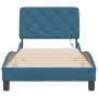 Estructura cama con luces terciopelo azul 90x190 cm de vidaXL, Camas y somieres - Ref: Foro24-3213829, Precio: 177,99 €, Desc...