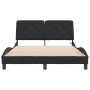 Black velvet bed frame with LED lights 140x200 cm by vidaXL, Beds and slatted bases - Ref: Foro24-3213857, Price: 212,71 €, D...