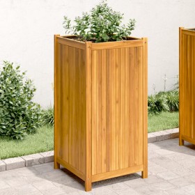 Planter with solid acacia wood lining 50x50x100 cm by vidaXL, Pots and planters - Ref: Foro24-366447, Price: 141,99 €, Discou...