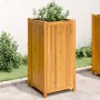 Planter with solid acacia wood lining 50x50x100 cm by vidaXL, Pots and planters - Ref: Foro24-366447, Price: 141,47 €, Discou...