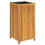 Planter with solid acacia wood lining 50x50x100 cm by vidaXL, Pots and planters - Ref: Foro24-366447, Price: 141,47 €, Discou...