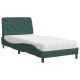 Bed with dark green velvet mattress 90x190 cm by vidaXL, Beds and slatted bases - Ref: Foro24-3208631, Price: 291,99 €, Disco...