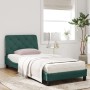 Bed with dark green velvet mattress 90x190 cm by vidaXL, Beds and slatted bases - Ref: Foro24-3208631, Price: 291,99 €, Disco...