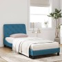 Bed with blue velvet mattress 90x200 cm by vidaXL, Beds and slatted bases - Ref: Foro24-3208638, Price: 277,99 €, Discount: %