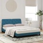 Cama con colchón azul terciopelo 120x200 cm de vidaXL, Camas y somieres - Ref: Foro24-3208650, Precio: 435,00 €, Descuento: %