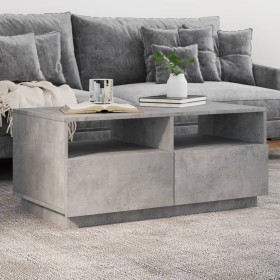 Coffee table with LED lights concrete gray 90x49x40 cm by vidaXL, Coffee table - Ref: Foro24-839836, Price: 110,98 €, Discoun...