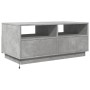 Coffee table with LED lights concrete gray 90x49x40 cm by vidaXL, Coffee table - Ref: Foro24-839836, Price: 110,98 €, Discoun...