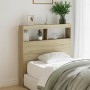 Bed headboard with LED Sonoma oak 100x17x102 cm by vidaXL, Headboards and footboards - Ref: Foro24-839184, Price: 76,15 €, Di...