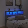 Cabecero de cama con luz LED gris hormigón 140x17x102 cm de vidaXL, Cabeceros y pies de cama - Ref: Foro24-839199, Precio: 89...