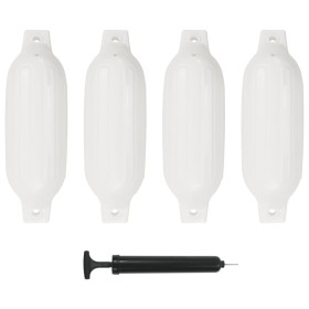 Boat bumpers 4 units white PVC 41x11.5 cm by vidaXL, Docking and anchoring - Ref: Foro24-92384, Price: 47,42 €, Discount: %