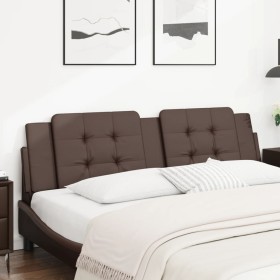 Brown synthetic leather padded bed headboard 180 cm by vidaXL, Headboards and footboards - Ref: Foro24-374875, Price: 42,52 €...