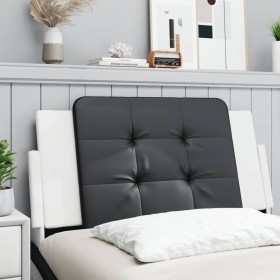 Padded headboard synthetic leather black white 100 cm by vidaXL, Headboards and footboards - Ref: Foro24-374849, Price: 31,99...