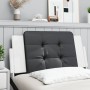 Padded headboard synthetic leather black white 100 cm by vidaXL, Headboards and footboards - Ref: Foro24-374849, Price: 31,62...