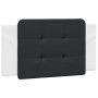 Cabecero de cama acolchado cuero sintético negro blanco 100 cm de vidaXL, Cabeceros y pies de cama - Ref: Foro24-374849, Prec...