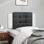 Padded headboard synthetic leather black white 100 cm by vidaXL, Headboards and footboards - Ref: Foro24-374849, Price: 31,62...