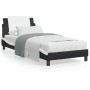 Estructura cama con LED cuero sintético negro blanco 90x200 cm de vidaXL, Camas y somieres - Ref: Foro24-3214087, Precio: 138...