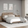 Bed frame with LED cappuccino synthetic leather 120x200 cm by vidaXL, Beds and slatted bases - Ref: Foro24-3214100, Price: 20...