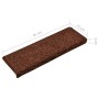 Stair tread mats 15 pcs brown 65x21x4 cm by vidaXL, Stair mats - Ref: Foro24-134578, Price: 78,64 €, Discount: %